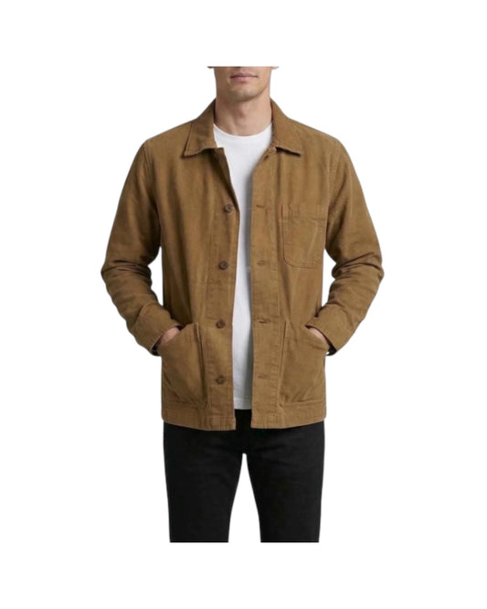 Giacca Work misto lino Tobacco WORK JACKET LINEN ST MALO TOBACCO CHESAPEAKE'S 