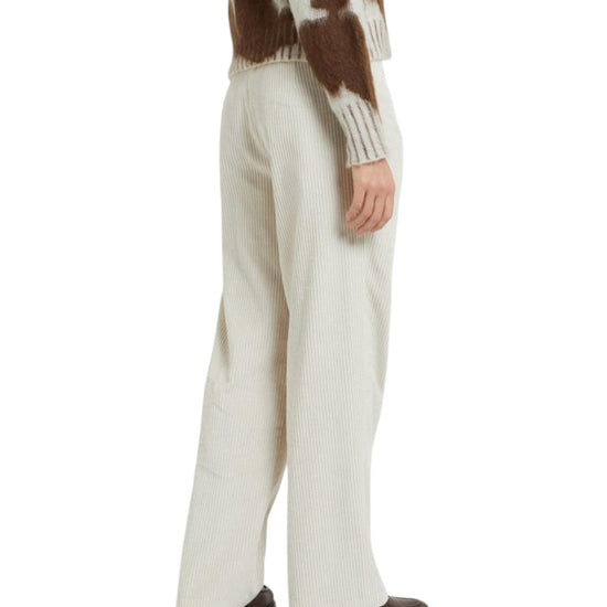 Pantalone in velluto a costa larga Ecru NEV DP9902 ECRU OTTOD'AME 