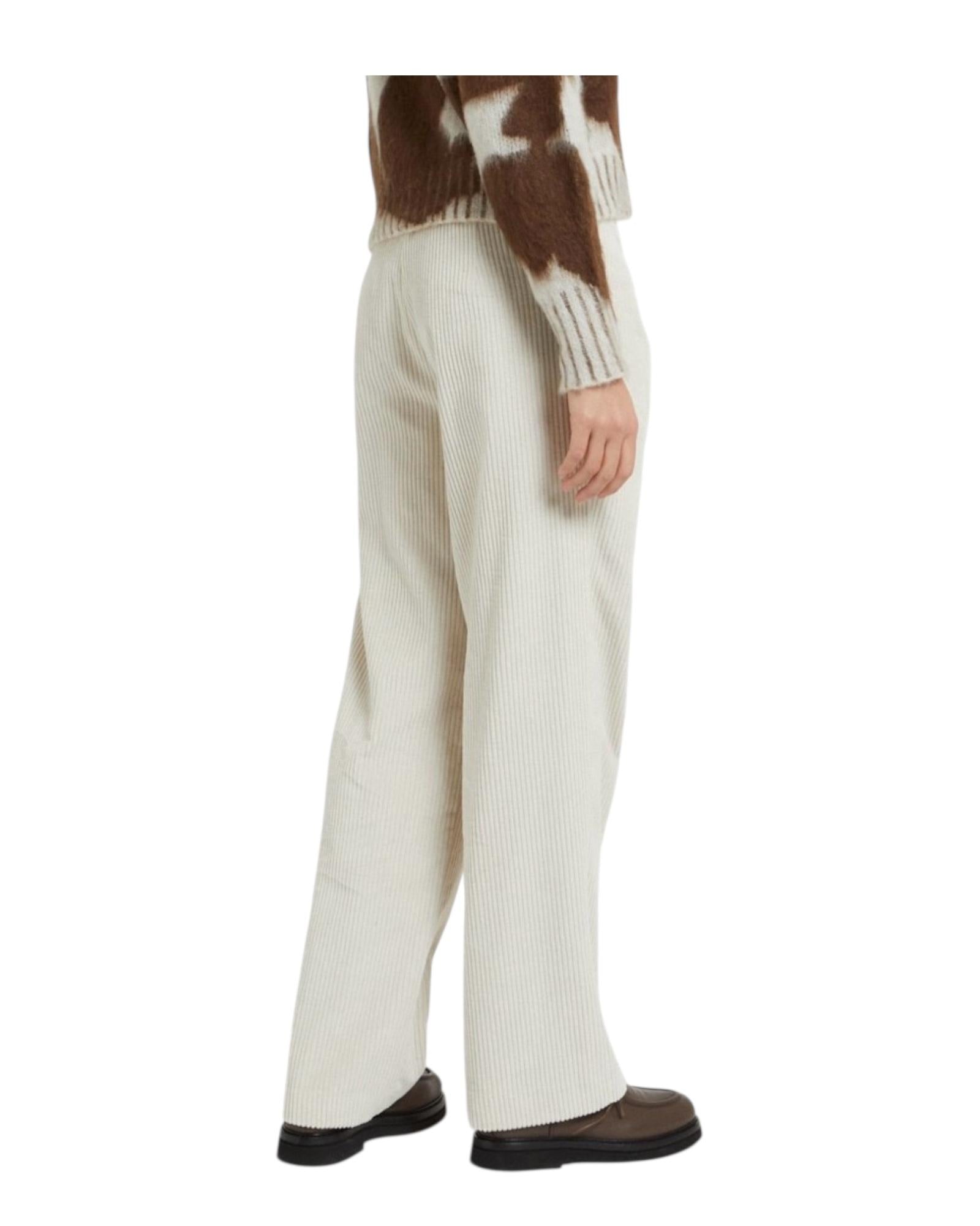 Pantalone in velluto a costa larga Ecru NEV DP9902 ECRU OTTOD'AME