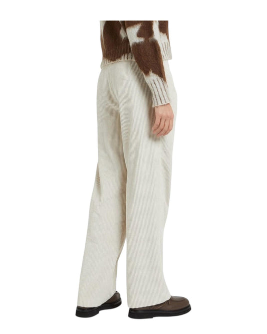 Pantalone in velluto a costa larga Ecru NEV DP9902 ECRU OTTOD'AME 
