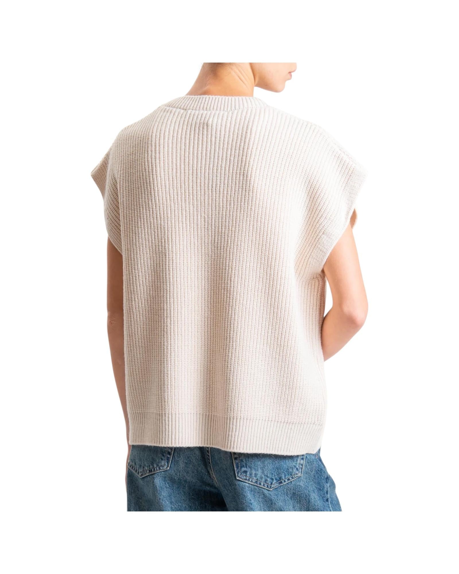 Gilet scollo a V costa inglese Panna LFP P050 PANNA haveone 