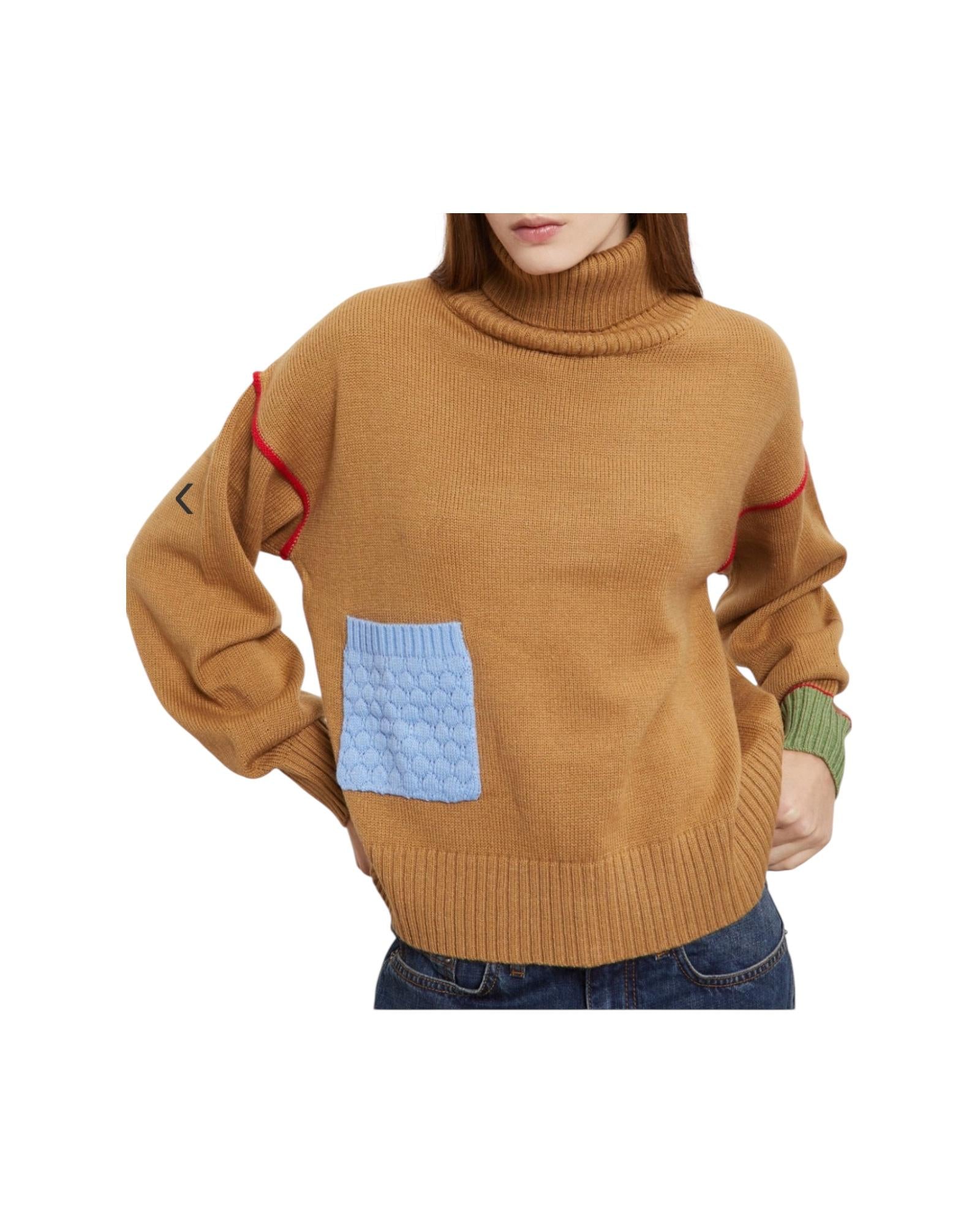 Maglia con dettagli a contrasto Sesamo WAM DK9221 SESAMO OTTOD'AME 