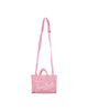 Phone bag in lino rosa