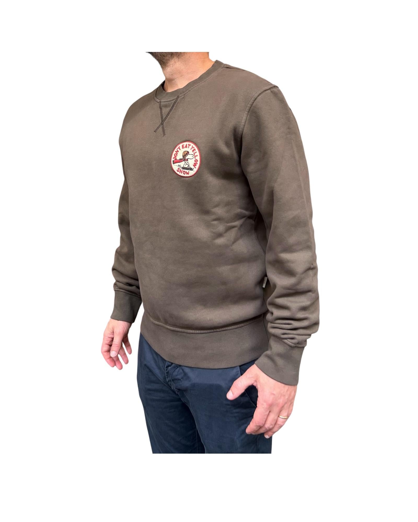 Felpa uomo in cotone Brown GR4007 0012 BROWN BL'KER
