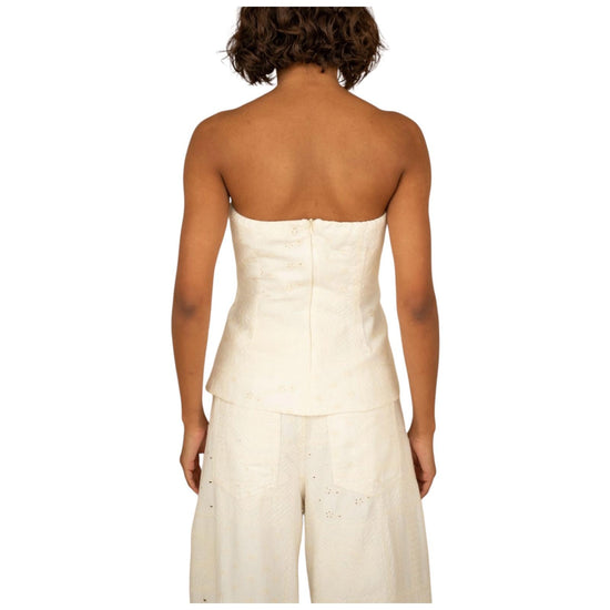 Top a fascia Pizzo Sangallo Panna V02A0190 PANNA PHILIA LOFT 