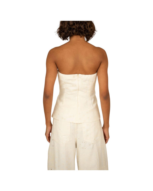 Top a fascia Pizzo Sangallo Panna V02A0190 PANNA PHILIA LOFT 