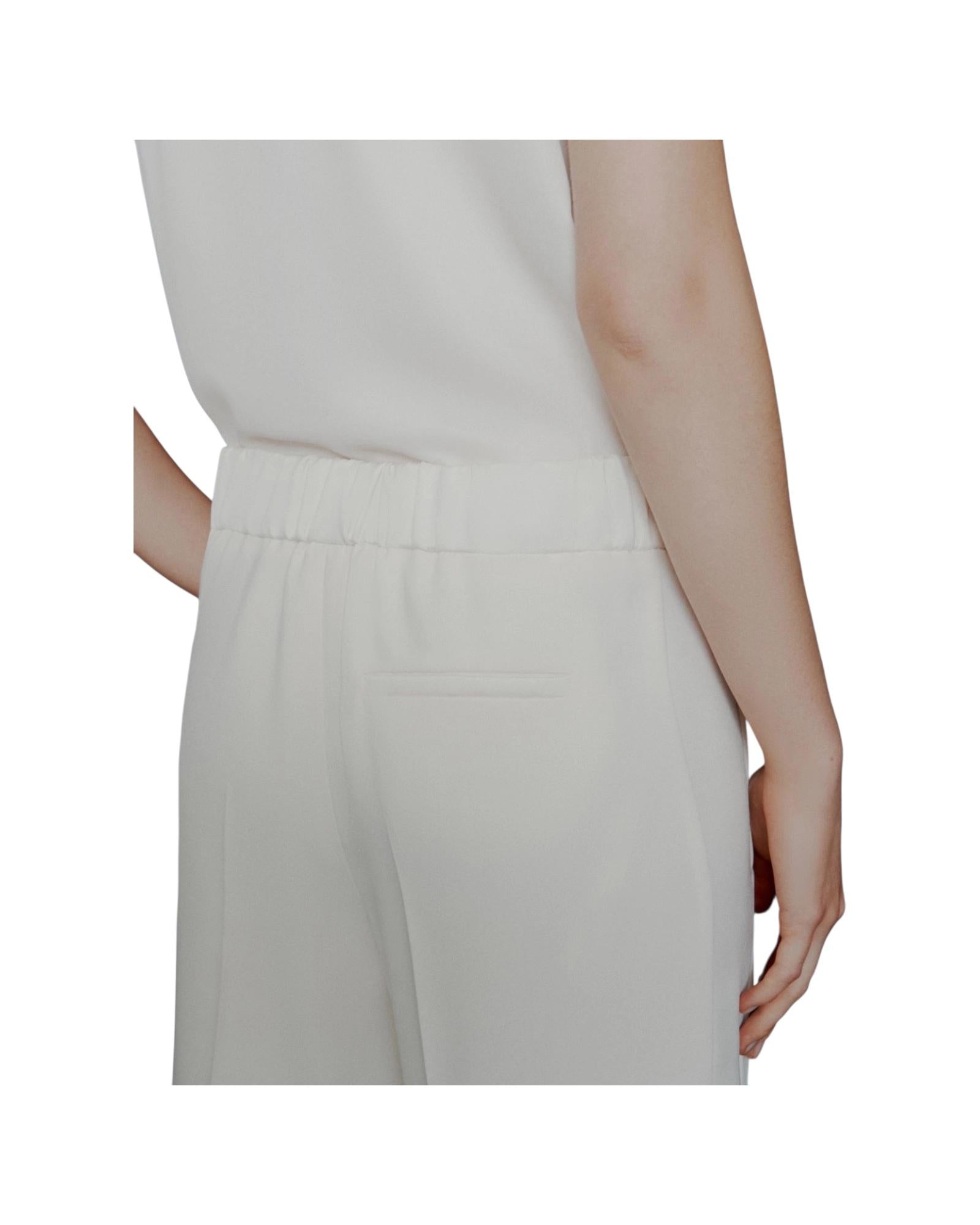 Pantalone in envers satin Bianco GRACE 001 MARELLA 