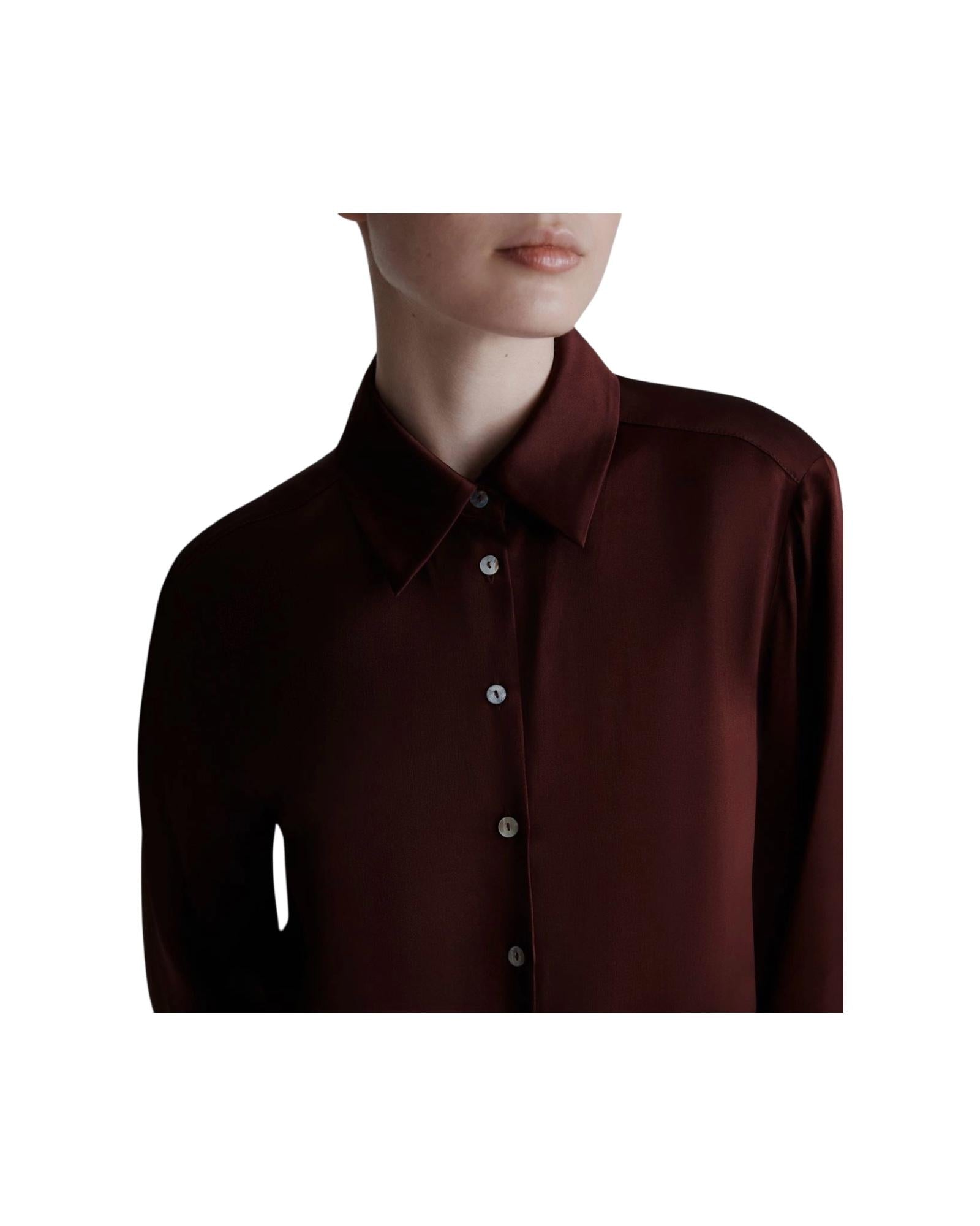 Camicia in raso di misto seta Bordeaux BUNNY 003 MARELLA 