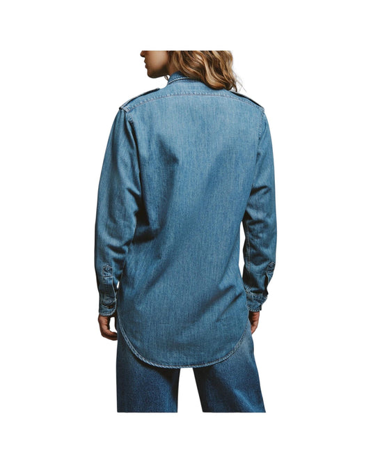EVA X ROY ROGER'S - Camicia Military in denim RND90353D7482876 C0999 ROY ROGER'S 