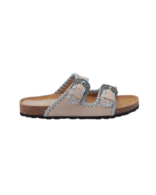 Sandali Buckle Beat Suede Visone sky BUCKLE BEAT SUEDE VISONE SKY TAJI 