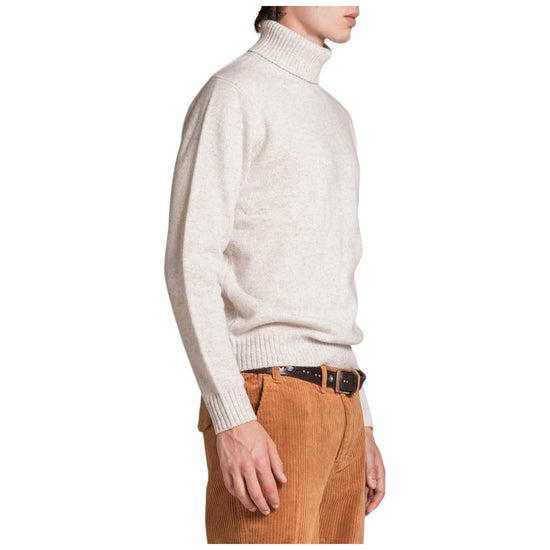 Maglione collo alto in moulinè Ecru JOHN WN7C56 IMPURE 