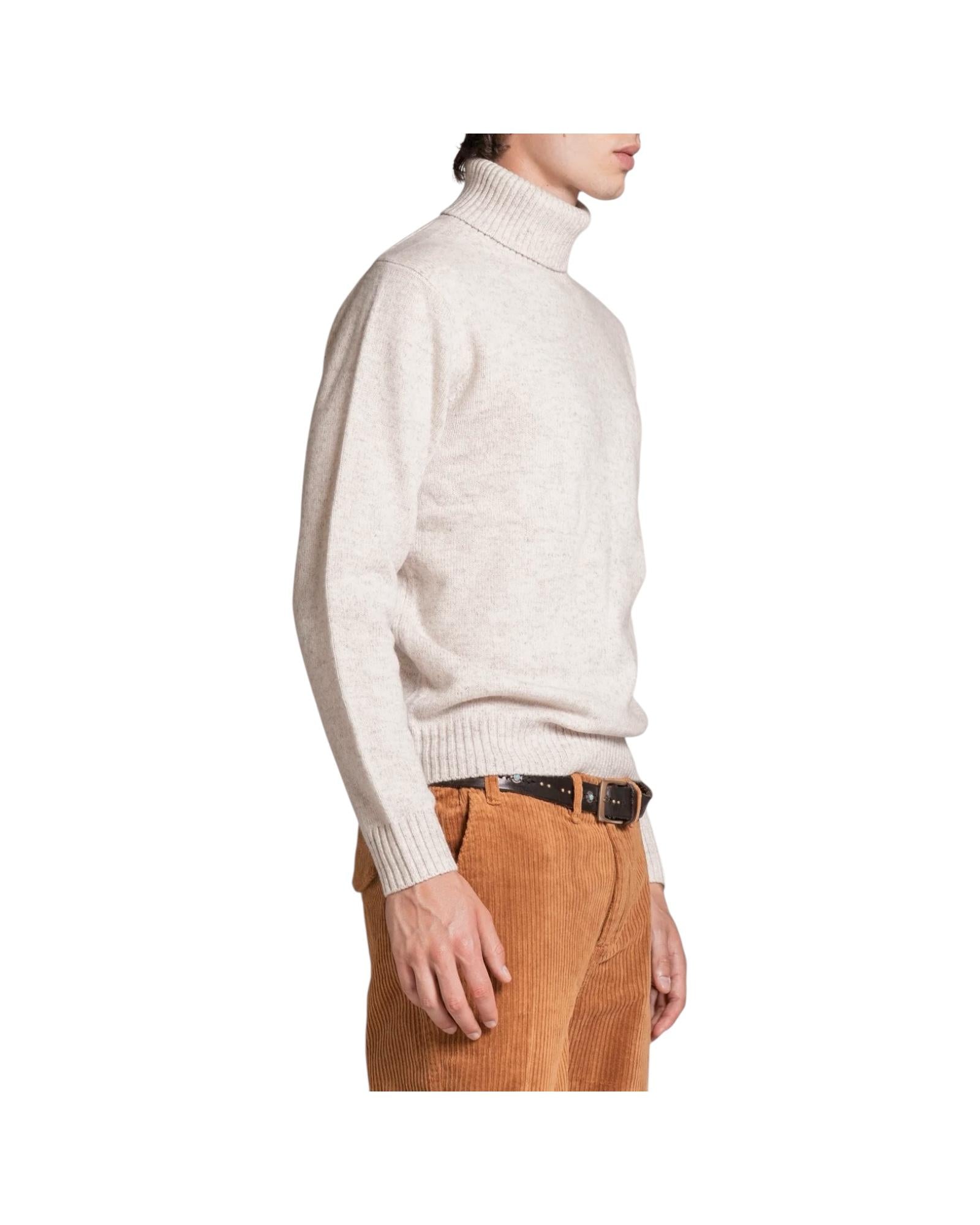 Maglione collo alto in moulinè Ecru JOHN WN7C56 IMPURE 