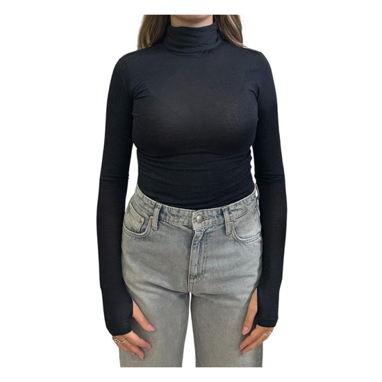 Maglia collo alto e manica lunga Blu ADRIANNA 17 CHS 