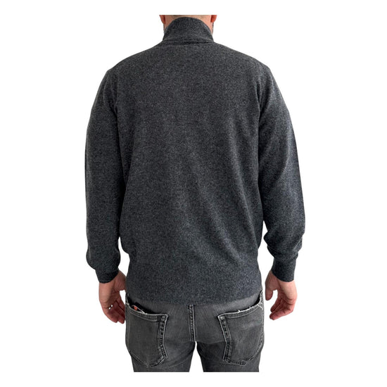 Maglione full zip misto cashmere Antracite 87006 214 CAVALIERI MILANO 