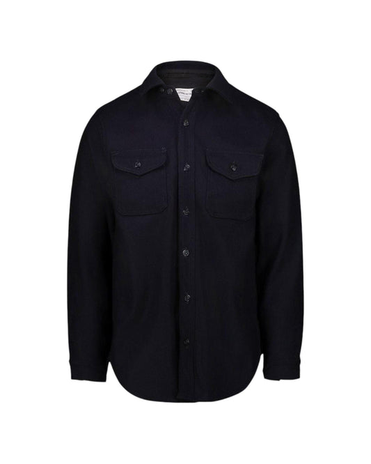 Overshirt in lana Navy blue 201 CPO SHIRT NAVY BLUE CHESAPEAKE'S 