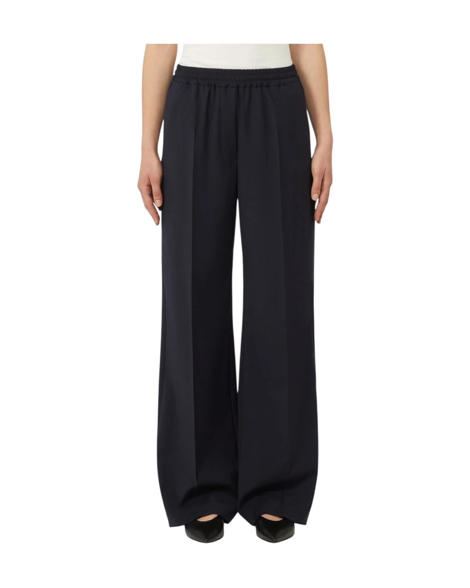 Pantalone in tela di pura lana Blu MALLO 001 MAX MARA WEEKEND 