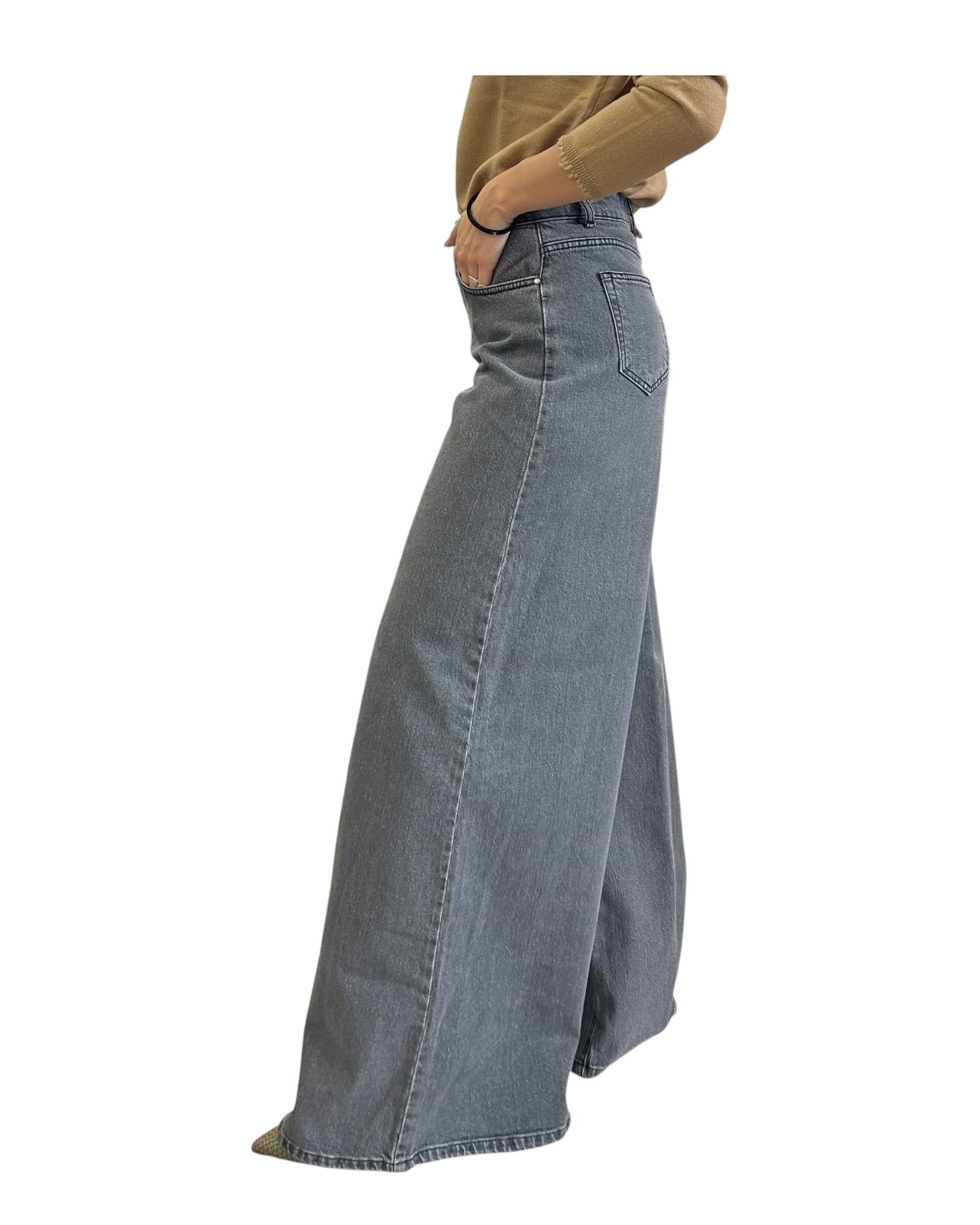 Pantagonna Nero lavato GEMMA 7 BLACK God save denim 