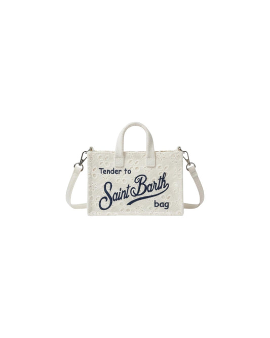 Phone Bag pizzo san gallo Bianco PHONE012 00238L MC2 SAINT BARTH 