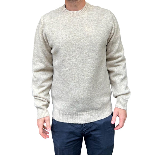 Maglione girocollo in lana Beige W9001 BEIGE BL'KER 
