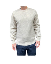 Maglione girocollo in lana Beige