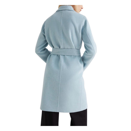 Cappotto in double di misto lana Celeste polvere POLKA 002 MARELLA 
