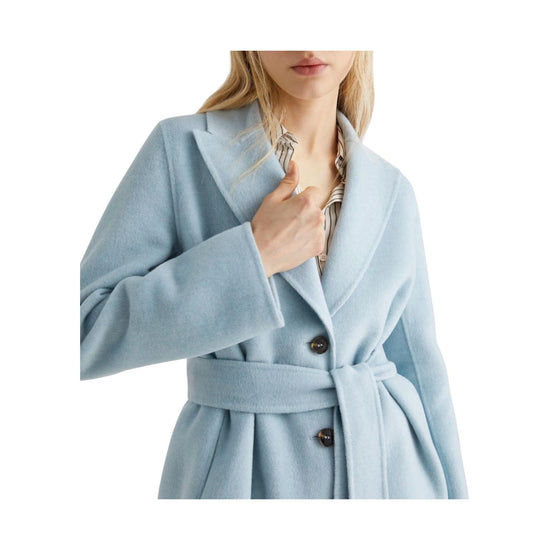 Cappotto in double di misto lana Celeste polvere POLKA 002 MARELLA 
