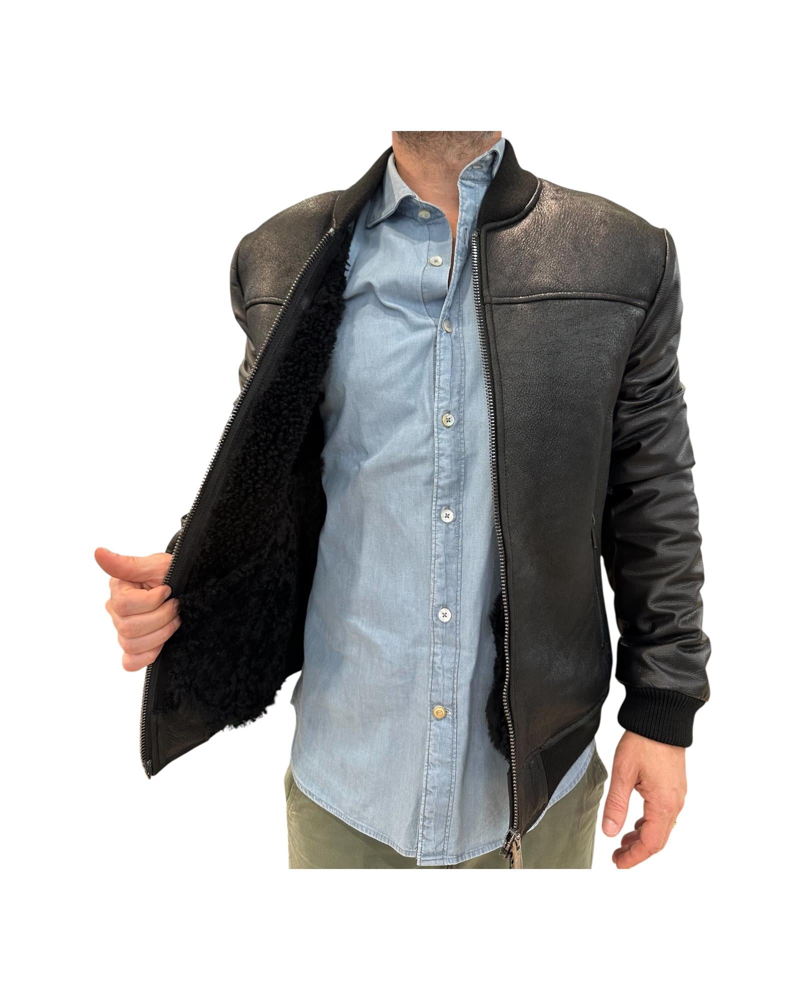 Montone Nero Uomo P677MONTONE NERO BLUsotto 