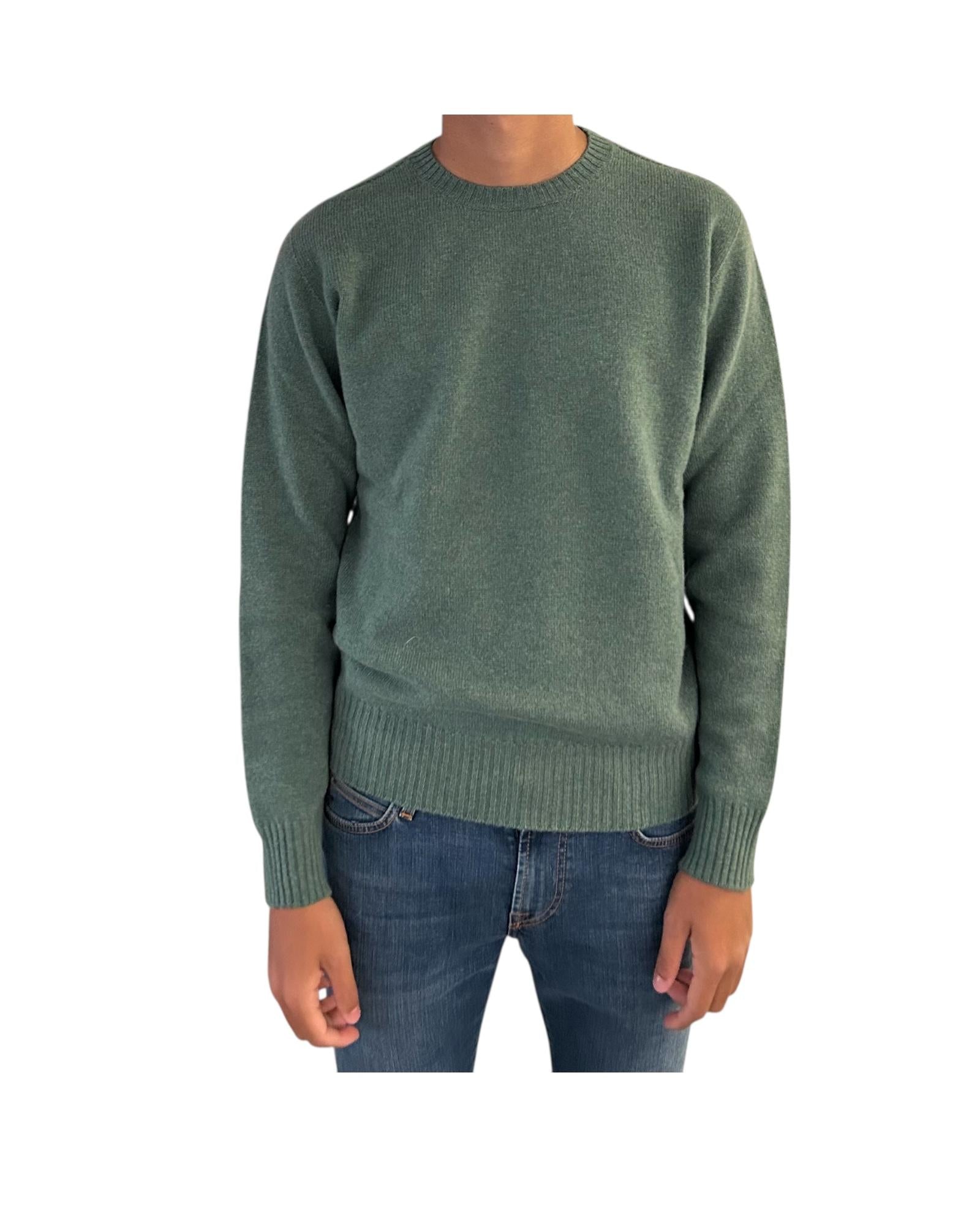 Maglione girocollo in lana merino Salvia 12580 146 RETOIS