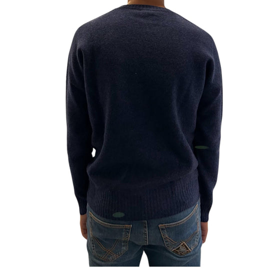Maglione girocollo in lana merino Indaco 12580 111 RETOIS 