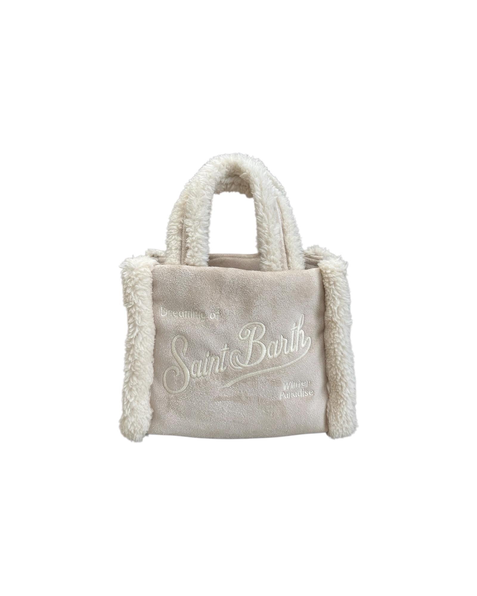 Borsa Mini vanity shearling Panna VAMI020 00208I MC2 SAINT BARTH
