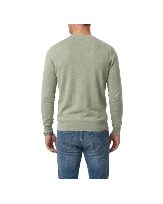 Maglia in cotone e lino Verde MAGLIA GIROCOLLO VERDE RE.VI.VAL 