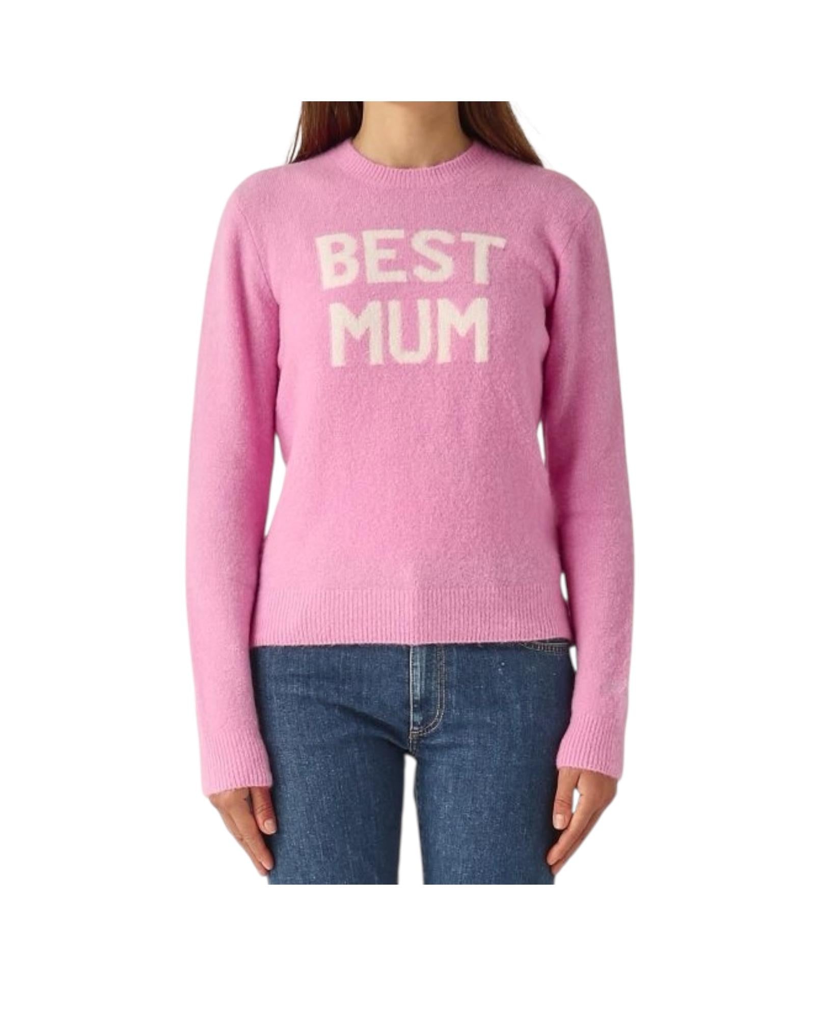 Maglione da donna Rosa con ricamo Best mum QUE0033 02482I MC2 SAINT BARTH 