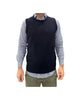 Gilet girocollo in lana Blu