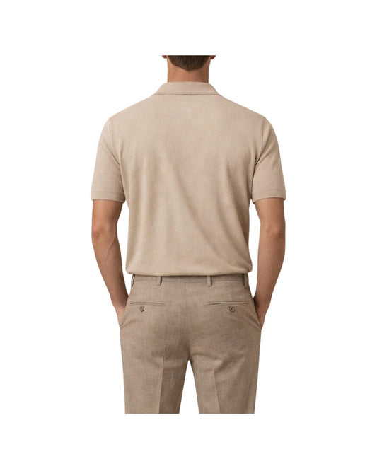Polo senza bottoni Sand M5425 SAND +39MAsq 