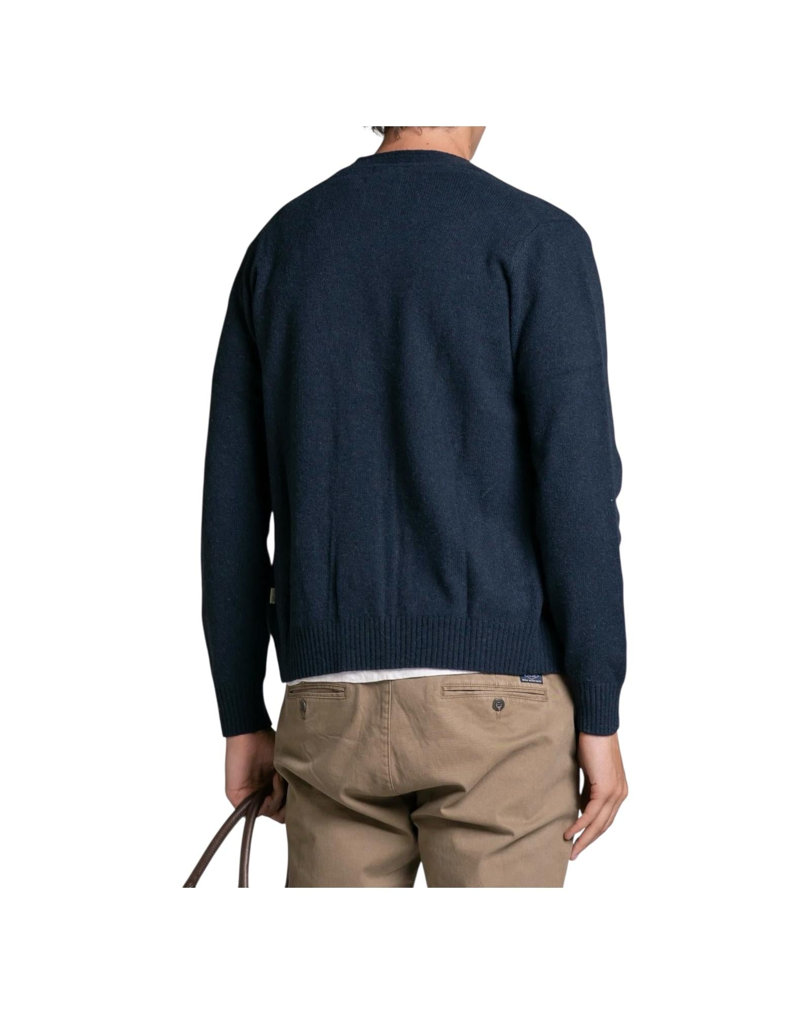 Cardigan Chad in lana Navy CHAD WN8C01 IMPURE 