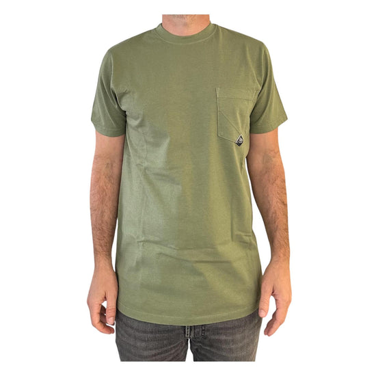 T-shirt pocket in cotone Army green RRU90048CA160111 C0085 ROY ROGER'S 