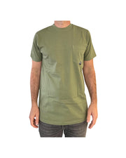 T-shirt pocket in cotone Army green