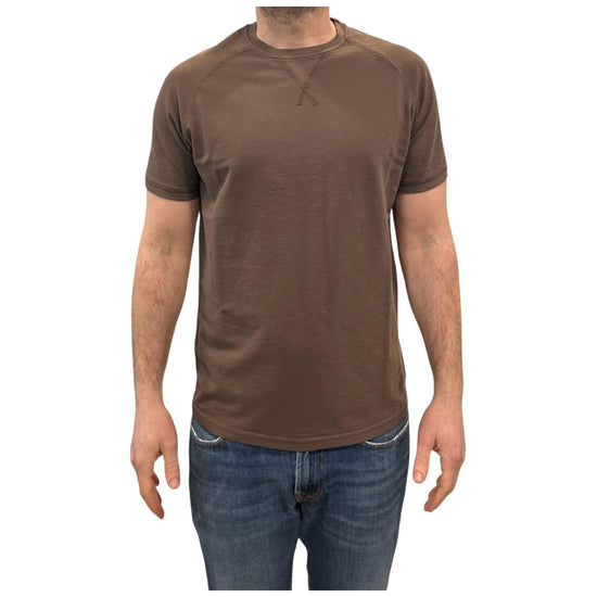 T-shirt Uomo Salem Raglan Piquet Brown 1006 03 BROWN BL'KER 