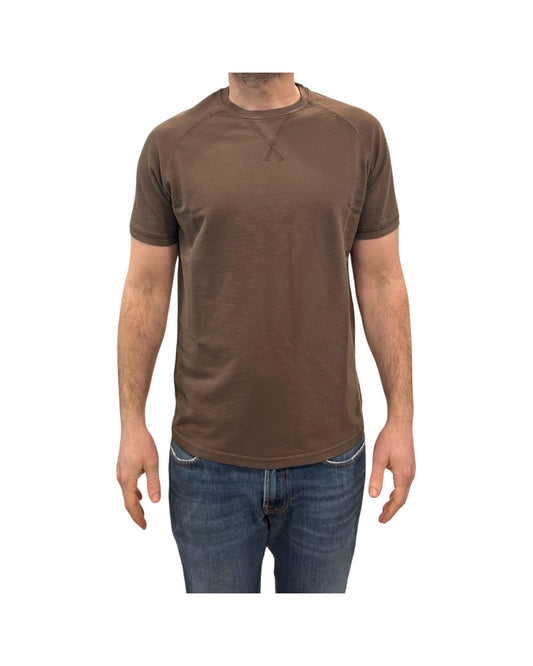 T-shirt Uomo Salem Raglan Piquet Brown 1006 03 BROWN BL'KER 