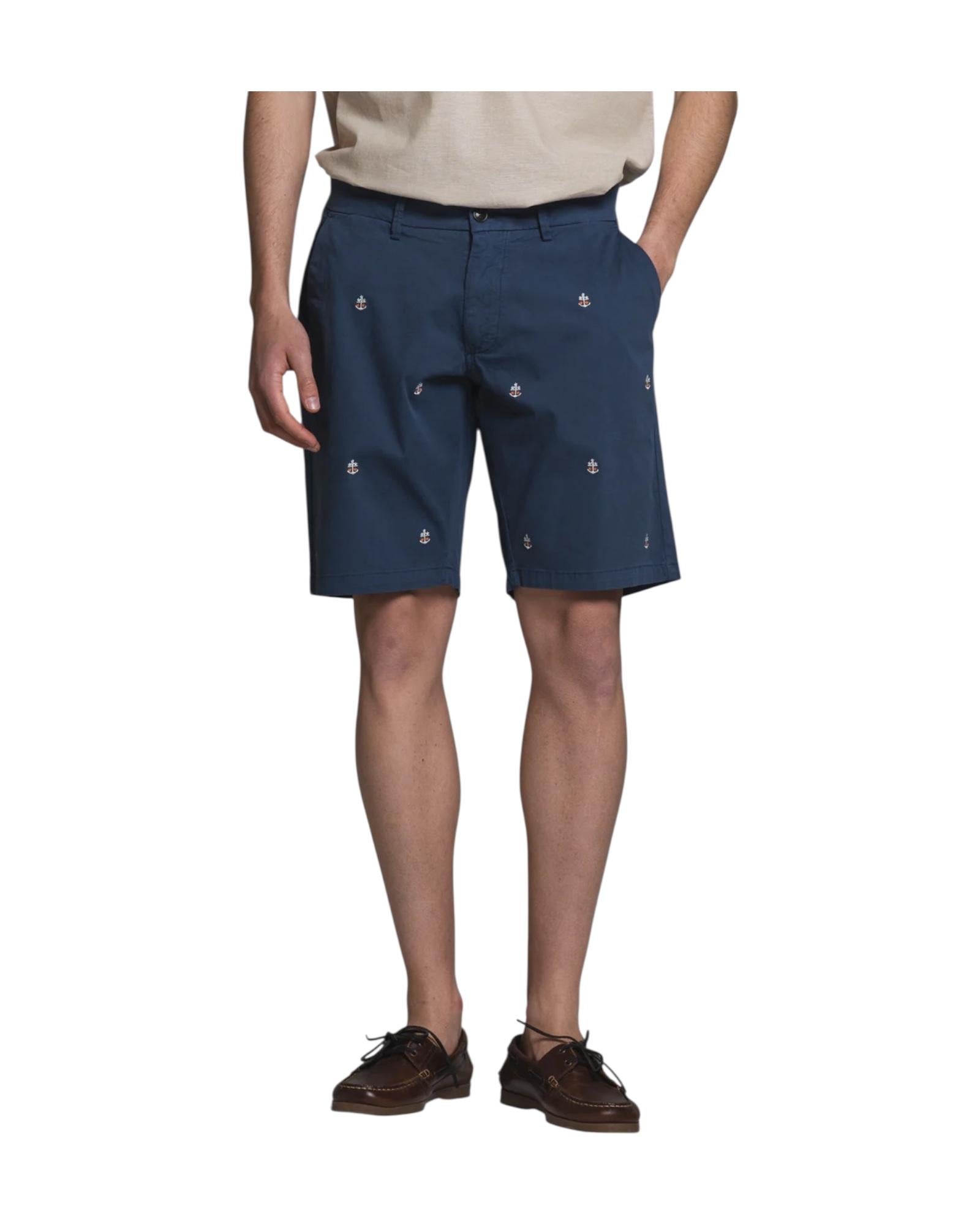 Bermuda Blu con ricamo all over REYSTILL GABC27 IMPURE 