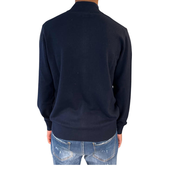 Maglione full zip misto cashmere Blu 87006 235 CAVALIERI MILANO 