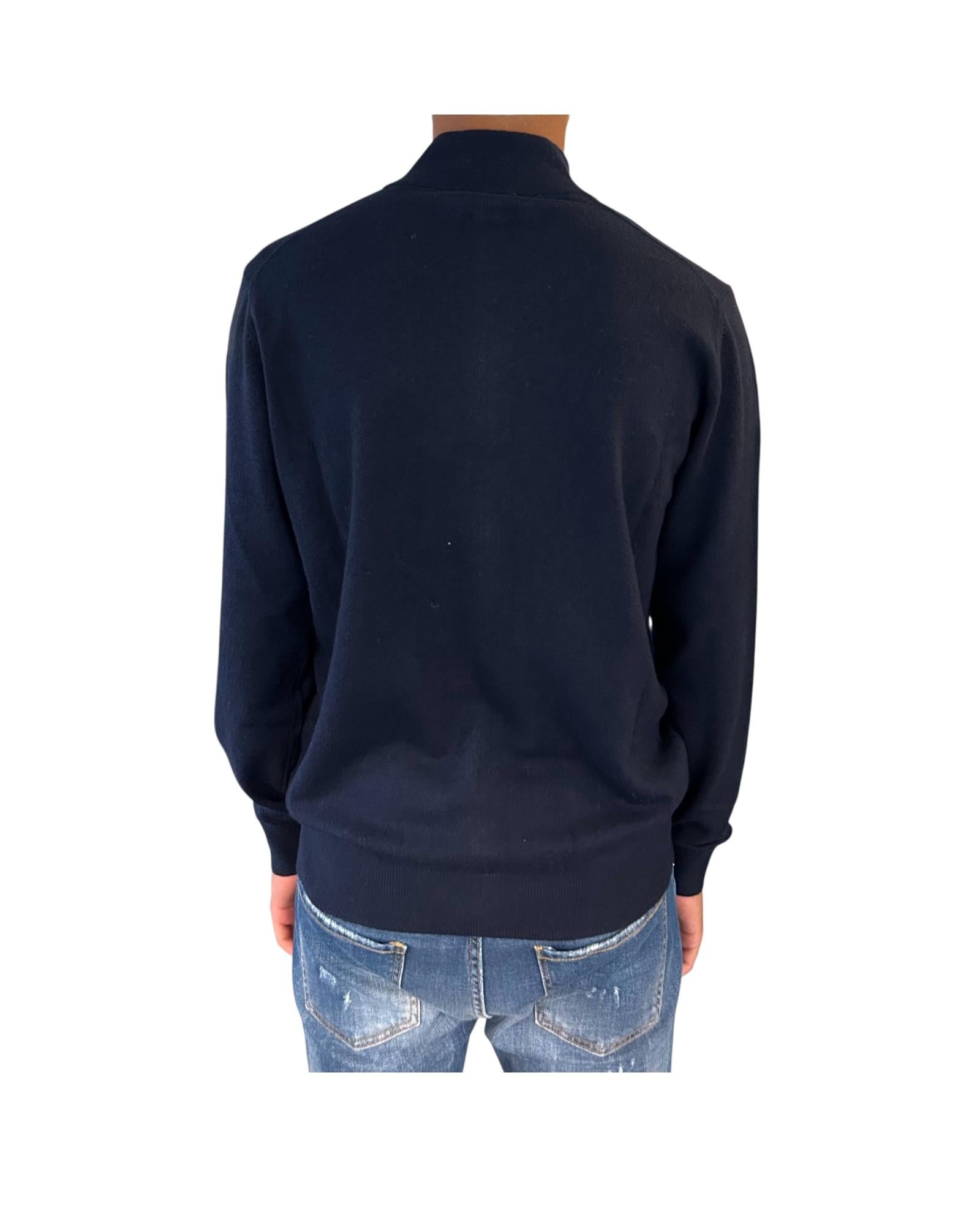 Maglione full zip misto cashmere Blu 87006 235 CAVALIERI MILANO 