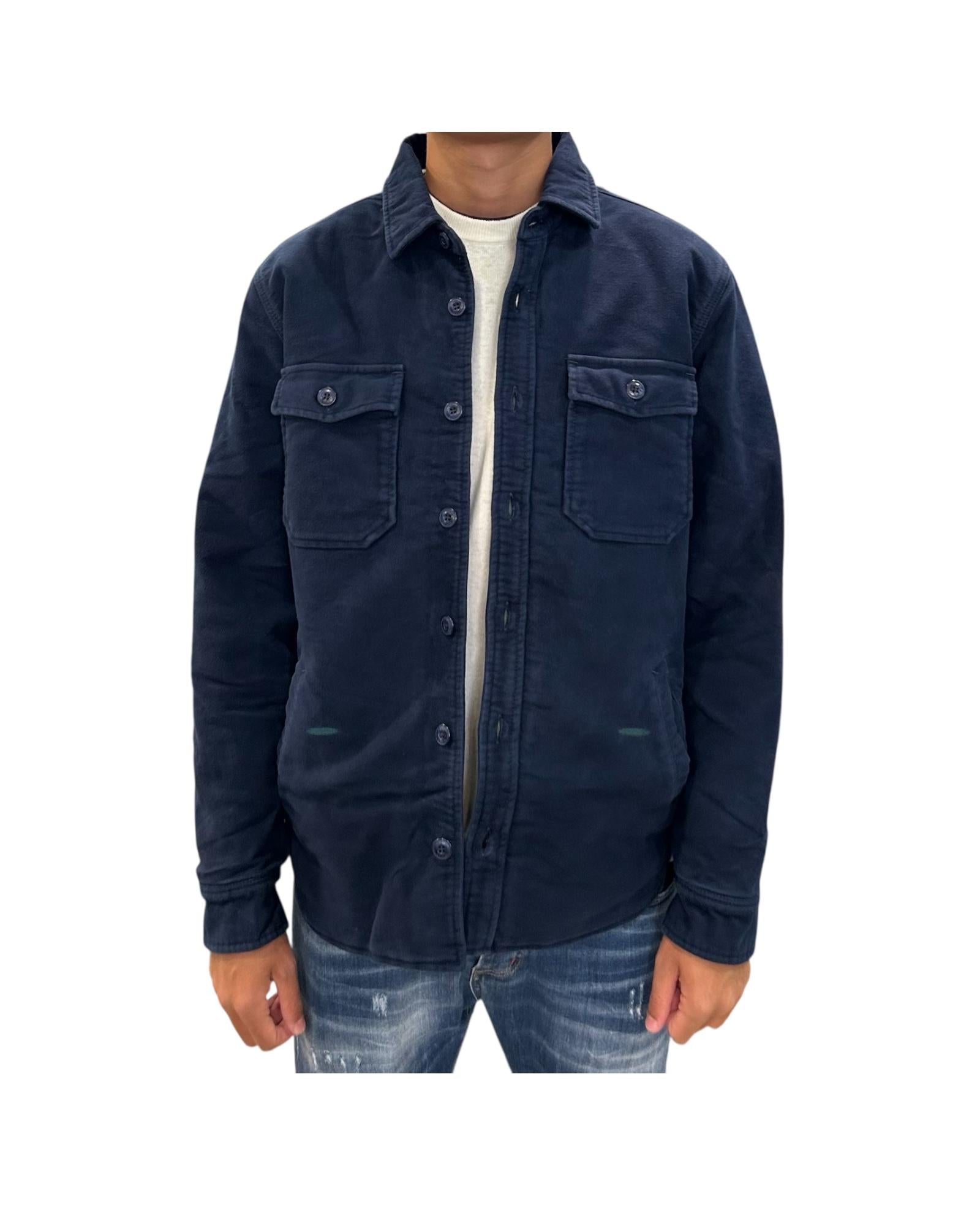 Overshirt in fustagno Navy W5013 NAVY BL'KER
