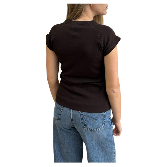 T-Shirt a coste Marrone BLAKE MARRONE CHS 
