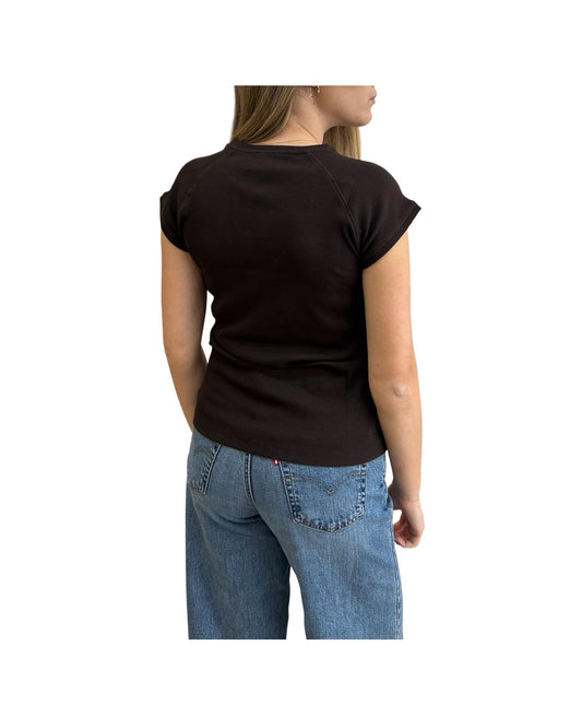 T-Shirt a coste Marrone BLAKE MARRONE CHS 