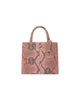 Shop Bag mini in pelle stampa pitonata rosa