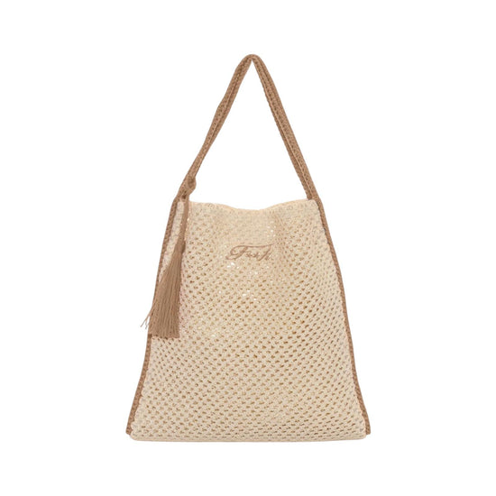 Tote bag in rafia Beige SW0004 BEIGE F**K 