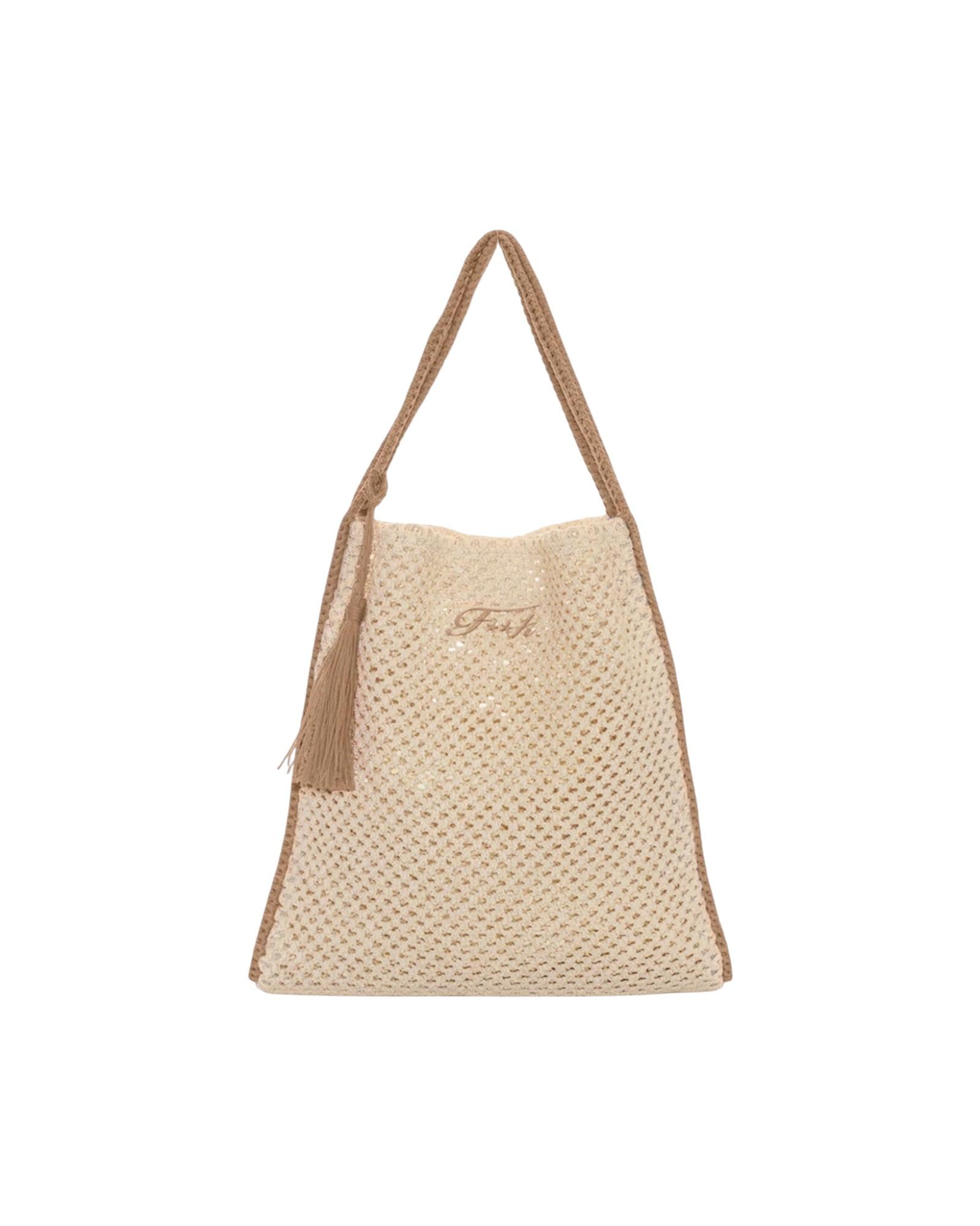 Tote bag in rafia Beige SW0004 BEIGE F**K 