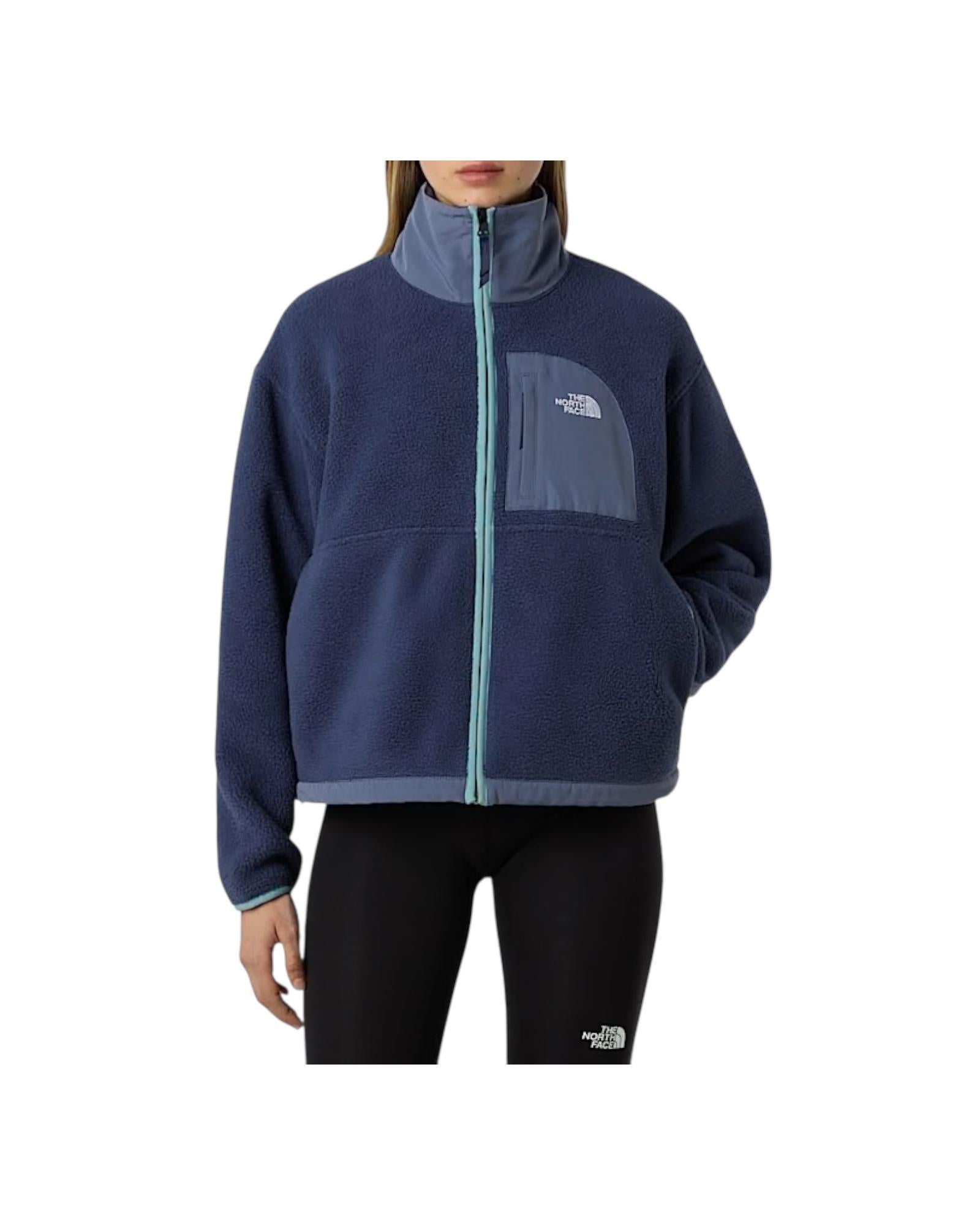 Giacca in pile Yumiori Off-Peak con cerniera integrale da donna Lunar Blue NF0A8EUZ LUNAR BLUE THE NORTH FACE
