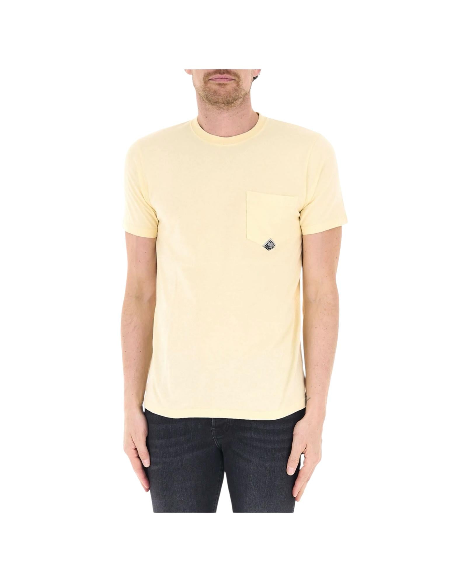 T-Shirt pocket in jersey Light yellow RRU634CA160111 C0162 ROY ROGER'S 